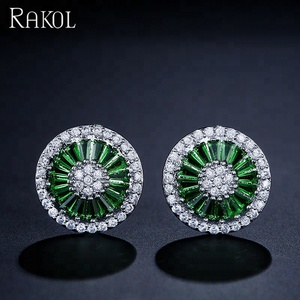 RAKOL EP293 <span class=keywords><strong>orecchini</strong></span> in <span class=keywords><strong>argento</strong></span> carino cerchi all'ingrosso Cubic Zirconia CZ cerchio di cristallo da sposa <span class=keywords><strong>orecchini</strong></span> da sposa - Product Image 5