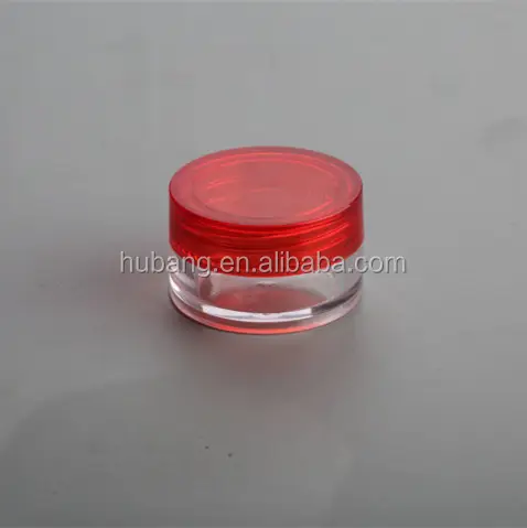 Wholesale cheap customized round 7 ml PS plastic empty cosmetic plastic jars/ empty cosmetic containers/ cosmetic packaging