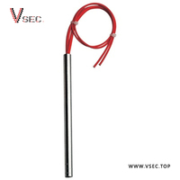 China alibaba fabricante elemento de calefacción eléctrica 12V 12V 24V 220V 40W 60W 500W 1000W calentador de cartucho