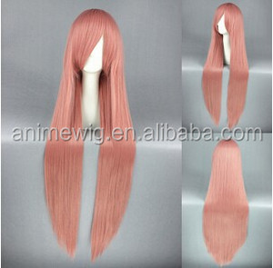 <span class=keywords><strong>Parrucca</strong></span> Cosplay per festa di Halloween Anime sintetica <span class=keywords><strong>lunga</strong></span> 100cm <span class=keywords><strong>rosa</strong></span> dritta Vocaloid Luka Cosplay - Product Image 2