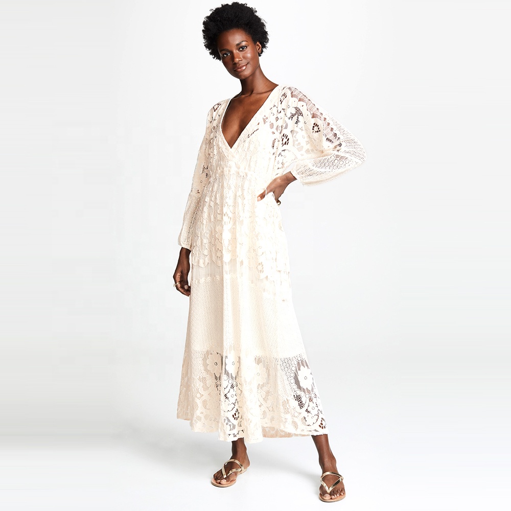white christmas dresses MAUI CROCHET MAXI COVER UP DRESS – AV8CH