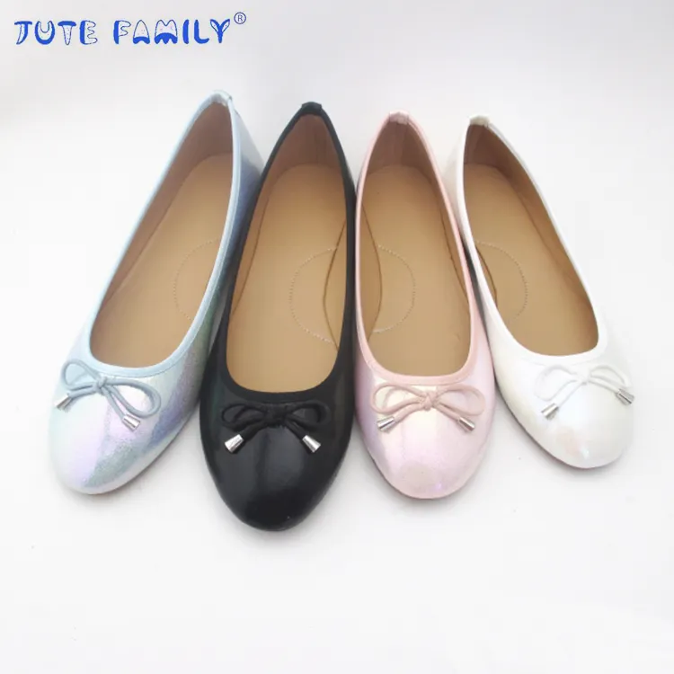 Wholesale Spring Summer PU Material Women Flats Ladies Ballet Casual Shoes