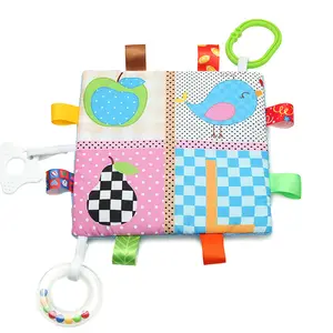 B001D Baby Rustgevende Handdoek Tag Rammelaar Speelgoed Wieg Opknoping