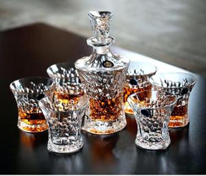 7-Piece Everest Whiskey <strong>Decanter</strong> Set Scotch <strong>Decanter</strong> with Stopper Elegant Dishwasher Safe Glass Set - Product Image 3