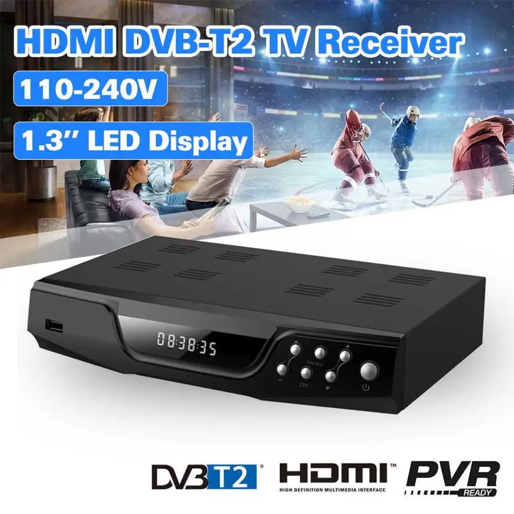 DVB-T2 TV Box TV Receiver Box Fully for DVB-T Digital Mini Terrestrial DVB T2/ H.264 Timer Supports AC3 PVR USB H-I WIFI Spain