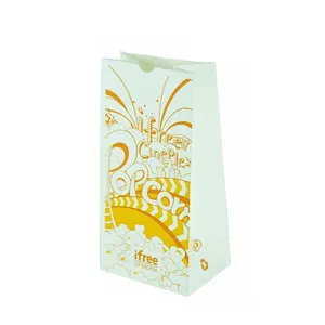 Microwave Popcorn Bags Custom Food Grade Factory Direct Paper Microwave Sealable Popcorn Packaging Bags With Susceptor Film Inside