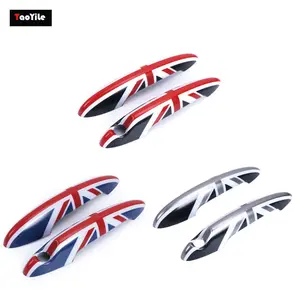 Union Jack 2 adet bir Set plastik malzeme cubierta de la puerta del coche araç koruyucu kapı kulp kılıfı mini bakır