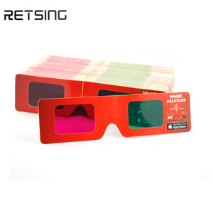 <span class=keywords><strong>Gafas</strong></span> <span class=keywords><strong>3D</strong></span> <span class=keywords><strong>Anaglifo</strong></span> Rojo Verde de Papel con Impresión Personalizada - Product Image 2