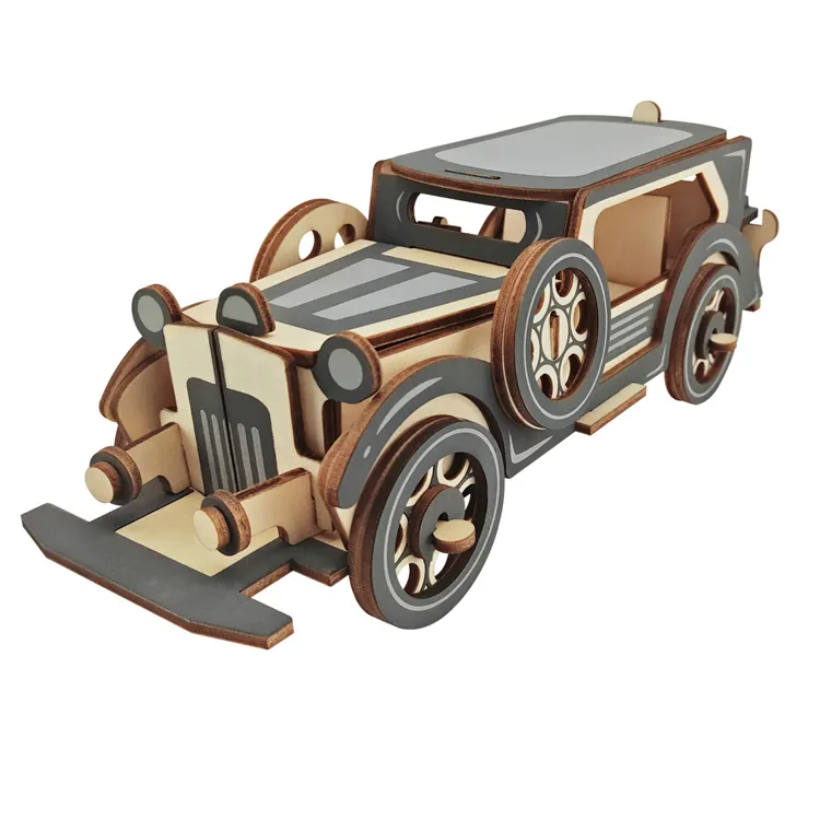 Puzzle 3d en bois, nouvelle collection, prix d'usine, jouets voitures pour enfants