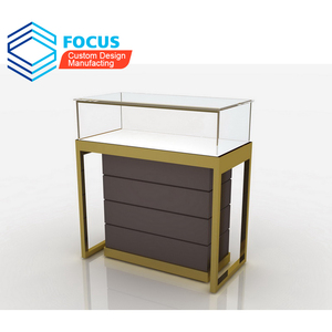 Moderno Negozio di Esposizione Dei Monili Della Signora Dei Monili Del Basamento In Legno Gambe In Metallo di Mostra Dei Monili Casi - Product Image 2