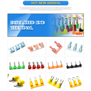 Terminals Tipo Bandera, QWT Kuningan Spade Konektor Kawat Otomotif Crimp PVC Terisolasi Terminal Perempuan Tipe Bendera Kontinyu
