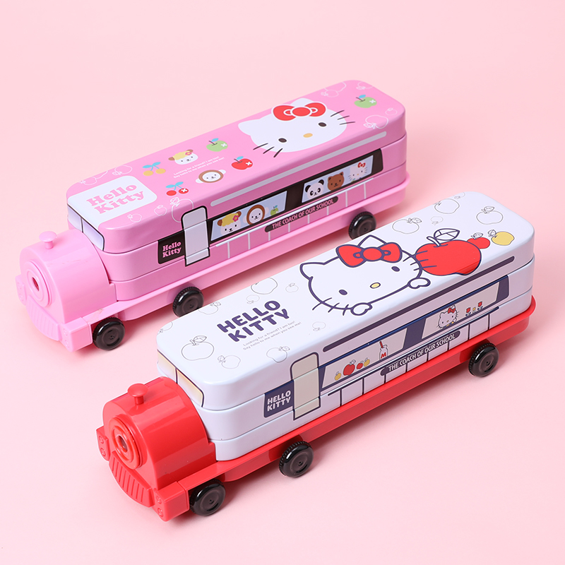 Пенал TOPSTHINK Hello kitty в форме шлейфа, многослойный пенал с точилкой для детей