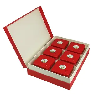 Картонная Бумага красная упаковка китайская чайная подарочная коробка