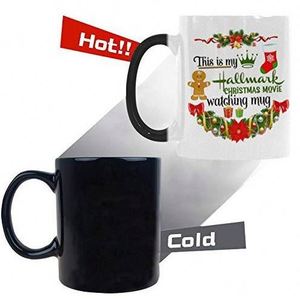 <span class=keywords><strong>Taza</strong></span> de cerámica mágica sensible al calor, tazón de cerámica con diseño navideño que cambia de Color - Product Image 3