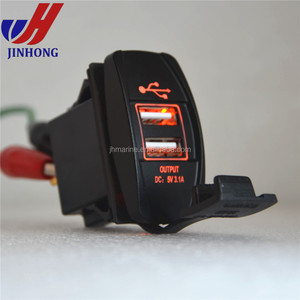 बिजली के आउटलेट फ्लश माउंट 12V24V दोहरी USB कार चार्जर सॉकेट कार्लिंग एआरबी स्विच - Product Image 5