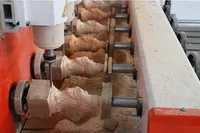 高生産4軸木彫り機マルチヘッド木製CNCルーターと回転大工機械