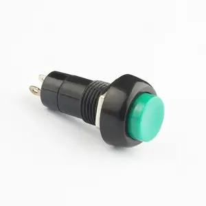 1A 250V green round motorcycle electrical start stop mini push button switch