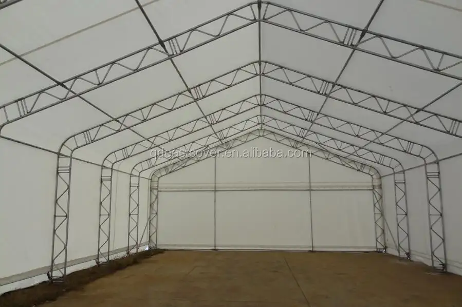 Double truss fabric industrial storage building tent