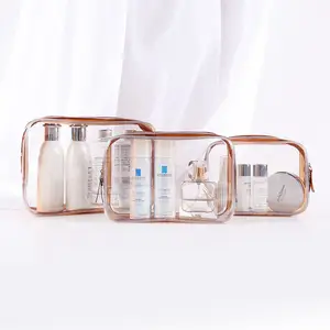 High Quality luxury clear PVC Travel Cosmetic Bag Toiletry Organizer Bag