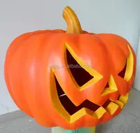 Grote Halloween pompoen hoofd decoratie/glasvezel pompoen hoofd knipsel, waterdichte halloween decoratie