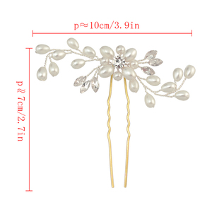 Nuovo cristallo per <span class=keywords><strong>capelli</strong></span> gioielli perla <span class=keywords><strong>accessori</strong></span> per <span class=keywords><strong>capelli</strong></span> da <span class=keywords><strong>sposa</strong></span> 2 pezzi/set - Product Image 6