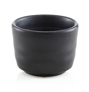 Hot selling Japanse mok restaurant catering servies zwarte matte melamine thee cup