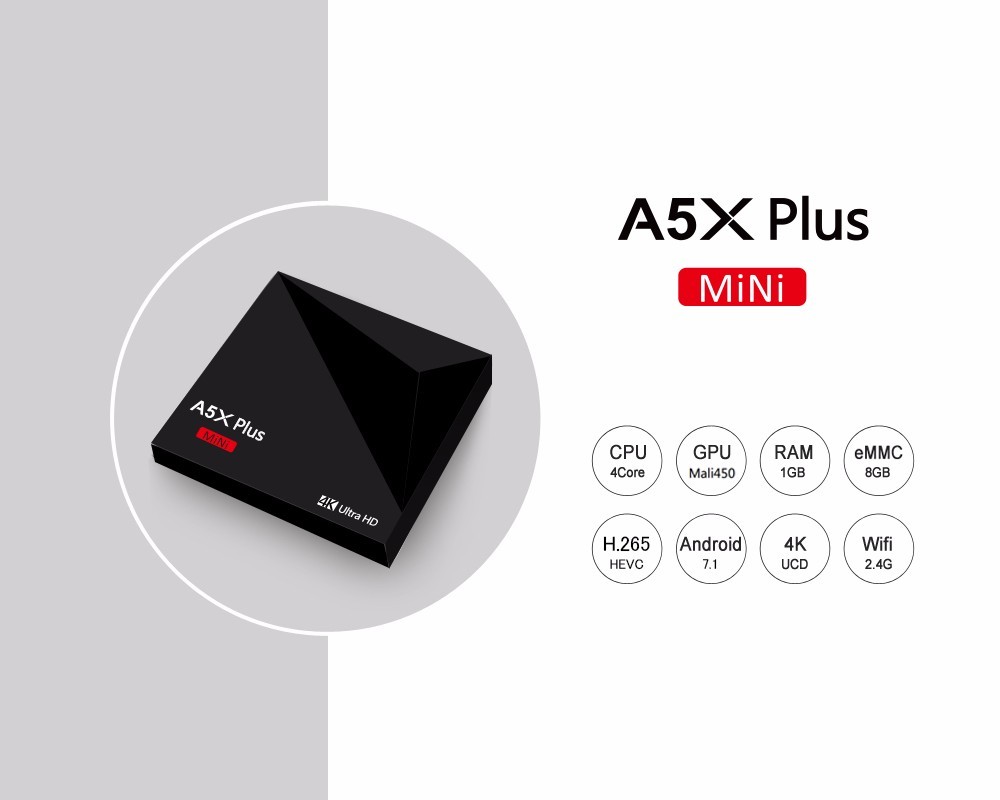 NUEVO 2017 Android 7.1 ANDROID TV A5X ADEMÁS de Cuatro Núcleos XBMC kodi 64bit 17.1 CARGADO