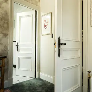 नई शैली एकल पत्ती बेडरूम विंटेज आंतरिक ठोस लकड़ी के दरवाजे