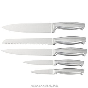 Thép không Gỉ Rỗng <span class=keywords><strong>Handlel</strong></span> 5 Cái Dao Nhà Bếp Thiết Lập Với Acrylic Khối - Product Image 2