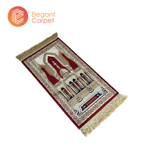 Bellissimo <span class=keywords><strong>Tappeto</strong></span> da Preghiera Islamico in <span class=keywords><strong>Viscosa</strong></span> Turca Realizzato a Macchina per Moschee - Product Image 5