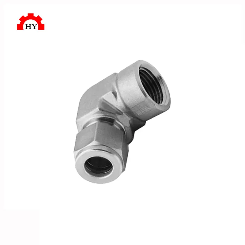 Integrated Circuit elbow 3 ways double ferrules pipe fittings casting steel
