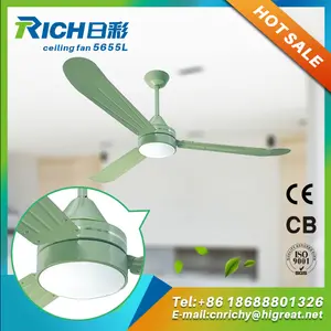 Bassa tensione risparmiare energia elettrica verde ventilatore a soffitto con 3 lame curva