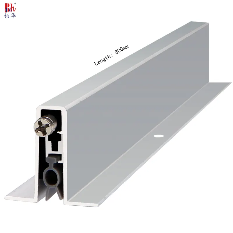 800mm automatische Dropdown-Tür Boden dichtung Aluminium U-Typ Edge Hidden Groove Dichtung streifen für Hotel Interior Holztür M03