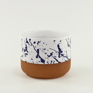 Pots de fleurs vertes Style européen, 1 pièce, pots de bureau en céramique otta, grès - Product Image 2