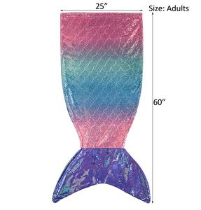 En gros chaud ombre feuille <span class=keywords><strong>de</strong></span> fête d'impression couleur paillettes violet <span class=keywords><strong>sirène</strong></span> <span class=keywords><strong>queue</strong></span> couverture - Product Image 6