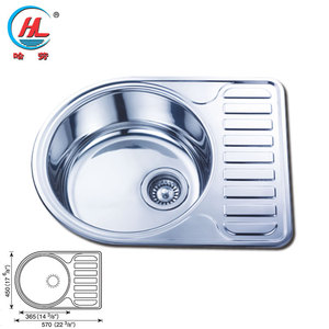 In acciaio inox 304/201 grembiule anteriore asil lavello migliore vendita singola ciotola rotonda lavello - Product Image 1