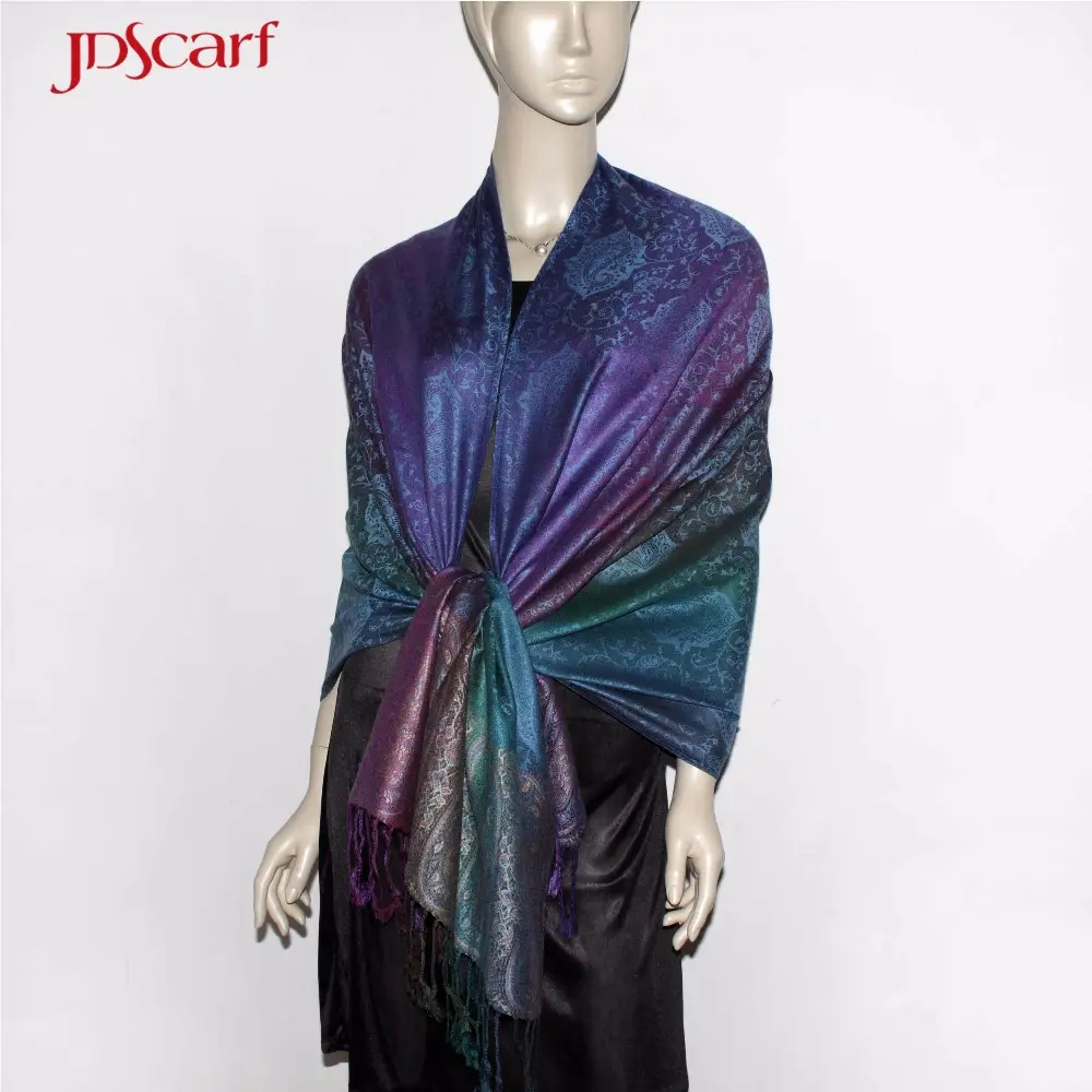 scarf for women hijab paisley rainbow solid stoles tassel turkey pashmina