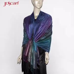 Khăn Quàng Cổ Cho Phụ Nữ Hijab Paisley Rainbow Solid Stoles Tua Thổ Nhĩ Kỳ Pashmina