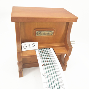 Hand Crank DIY Paper Tape Strip Piano Shape <strong>Music</strong> <strong>Box</strong> With Paper - Product Image 2