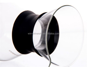 Vierta sobre <span class=keywords><strong>el</strong></span> café gotero 2 taza emparejado vidrio pyrex cafetera con decorativo manga negro color - Product Image 3