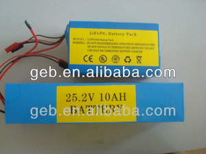 Geb venta caliente 25.<span class=keywords><strong>2</strong></span> v 10ah rechargeable Li ion battery pack bicicleta eléctrica de la batería e-bici de la batería para EV - Product Image 1
