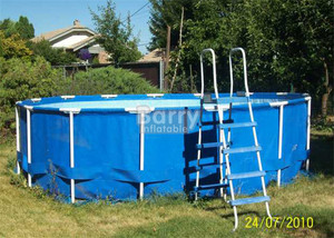 Contenedor móvil redondo personalizado, diseño de piscina, proveedor de China, piscina sobre el suelo - Product Image 2