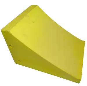 Stopper Chock Roda Keselamatan Poliuretan Ringan Kuning UWC10 Ukuran Australia 3,5lw