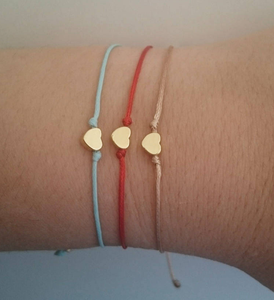 Bracelet minimaliste réglable en fil, en argent et en or, avec un petit cœur infini, pour femmes et hommes, de la marque Zooying - Product Image 1