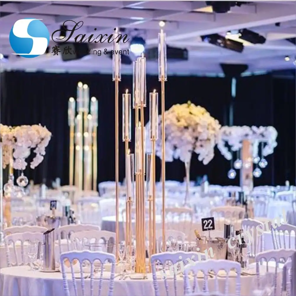 ZT- 323 Hot selling metal stand flower centerpiece candle holder decorative items for events