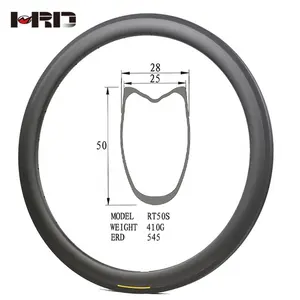 Çin toptan HRD-RT50S tübüler 3 K mat yüzey 700c yol bisikleti karbon jant