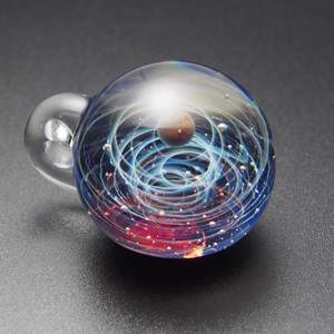 Collar con Colgante de Bola de Cristal de Borosilicato Ópalo, Collar con Bola del Universo - Product Image 5