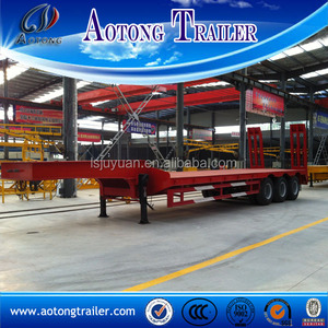 Chine aotong brand <span class=keywords><strong>new</strong></span> tri-essieu surbaissée remorque, Faible lit remorque avec extension latérale - Product Image 2
