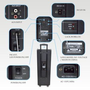 Hoxen dual 10 "altavoz profesional, sistema de altavoces con luz del partido de DJ mostrar L-146 - Product Image 3