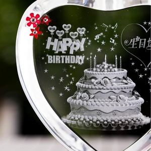 <span class=keywords><strong>Cadre</strong></span> photo en cristal gravé en 3D personnalisé, en forme de cœur, cadeau de mariage, gravure laser transparente, <span class=keywords><strong>cadre</strong></span> photo rotatif en bois - Product Image 4